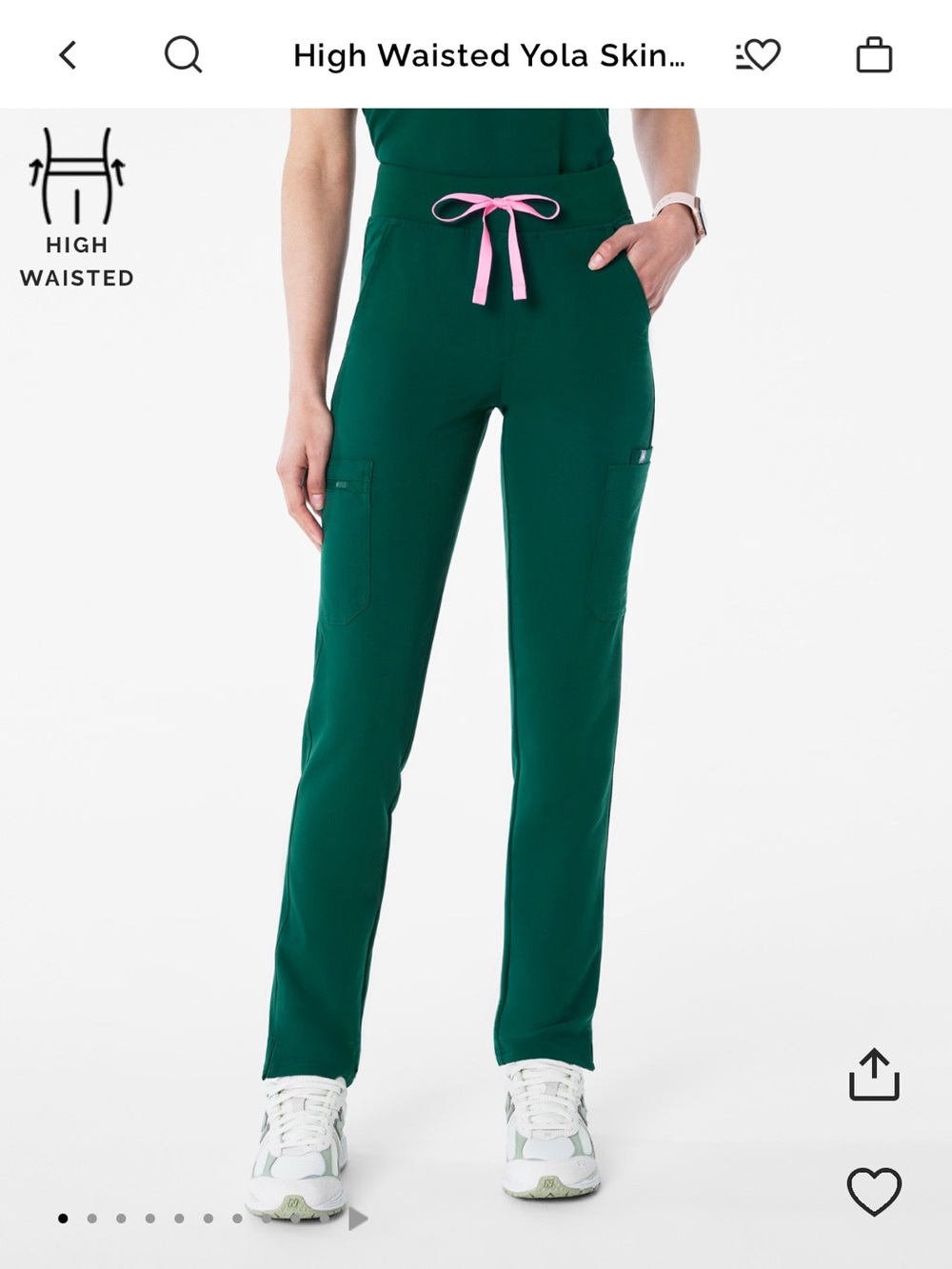 Figs High-Waisted yola skinny scrub pants